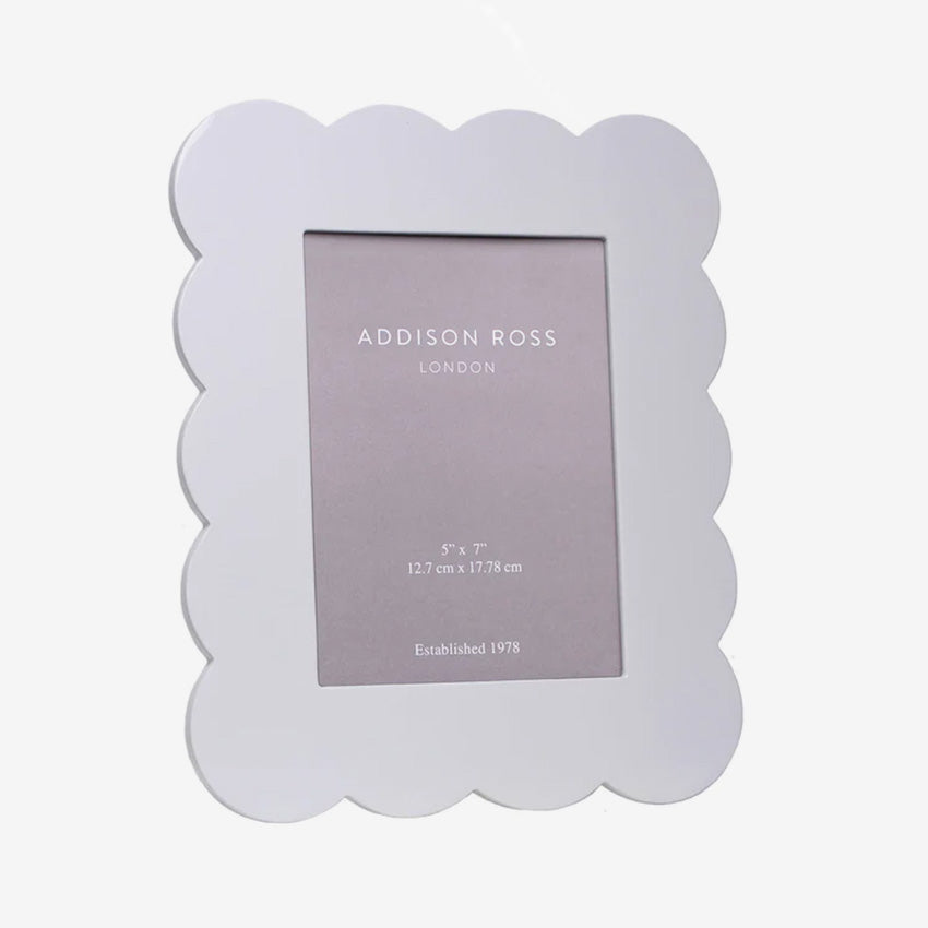 Addison Ross Scallop Lacquer Picture Frame - Elegant Home Decor for Wall & Tabletop Display - Perfect for Family Photos, Wedding Pictures & Artwork