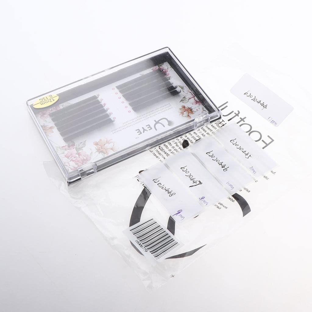 GAH 1 Box Long Natural C Curly Individual False Eyelashes for Lash Extensions - 8mm Fluttery Lashes for Dramatic Volume & Length | Perfect for Weddings, Parties & Special Occasions