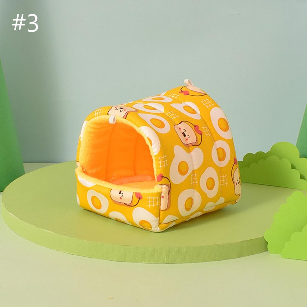 Cozy Hamster Hammock Bed - Soft Hanging Small Animal House for Hamsters, Squirrels & Chinchillas - Cute Printed Habitat Decor for Cage Accessories - Perfect for Playtime & Nap Time
