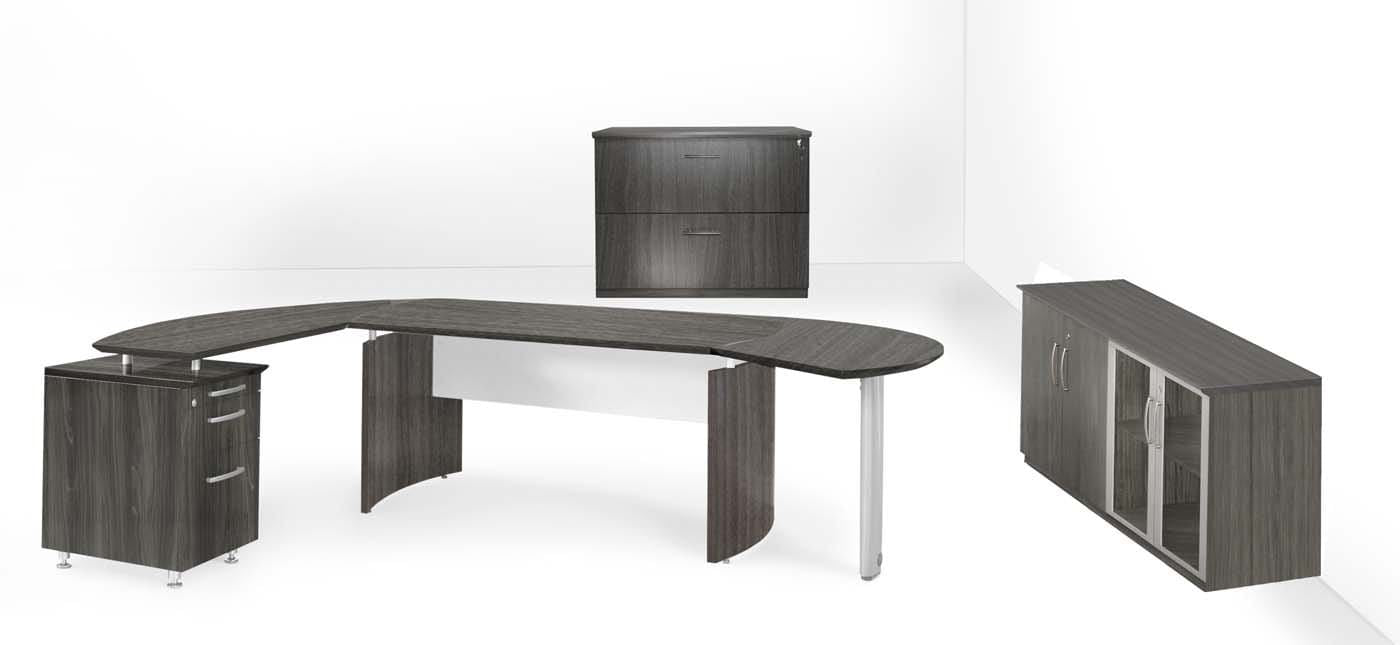Safco Mayline Medina MNT16 Office Desk Set - Modern Workstation for Home & Business Use - Perfect for Office, Study, or Workspace Organization