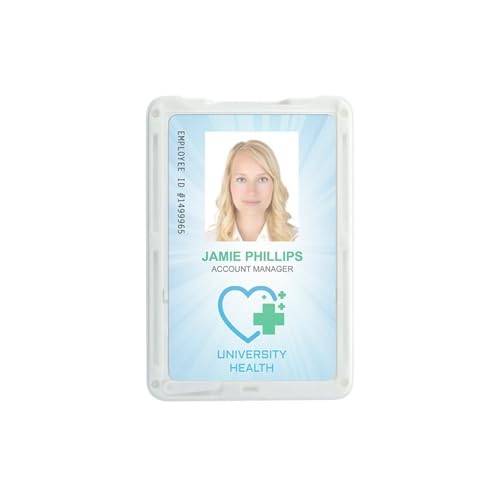 1840-6668 B-Holder 3-Card Rigid Plastic Business Card Holder (Pack of 100) - Perfect for Office, Retail & Trade Show Organization