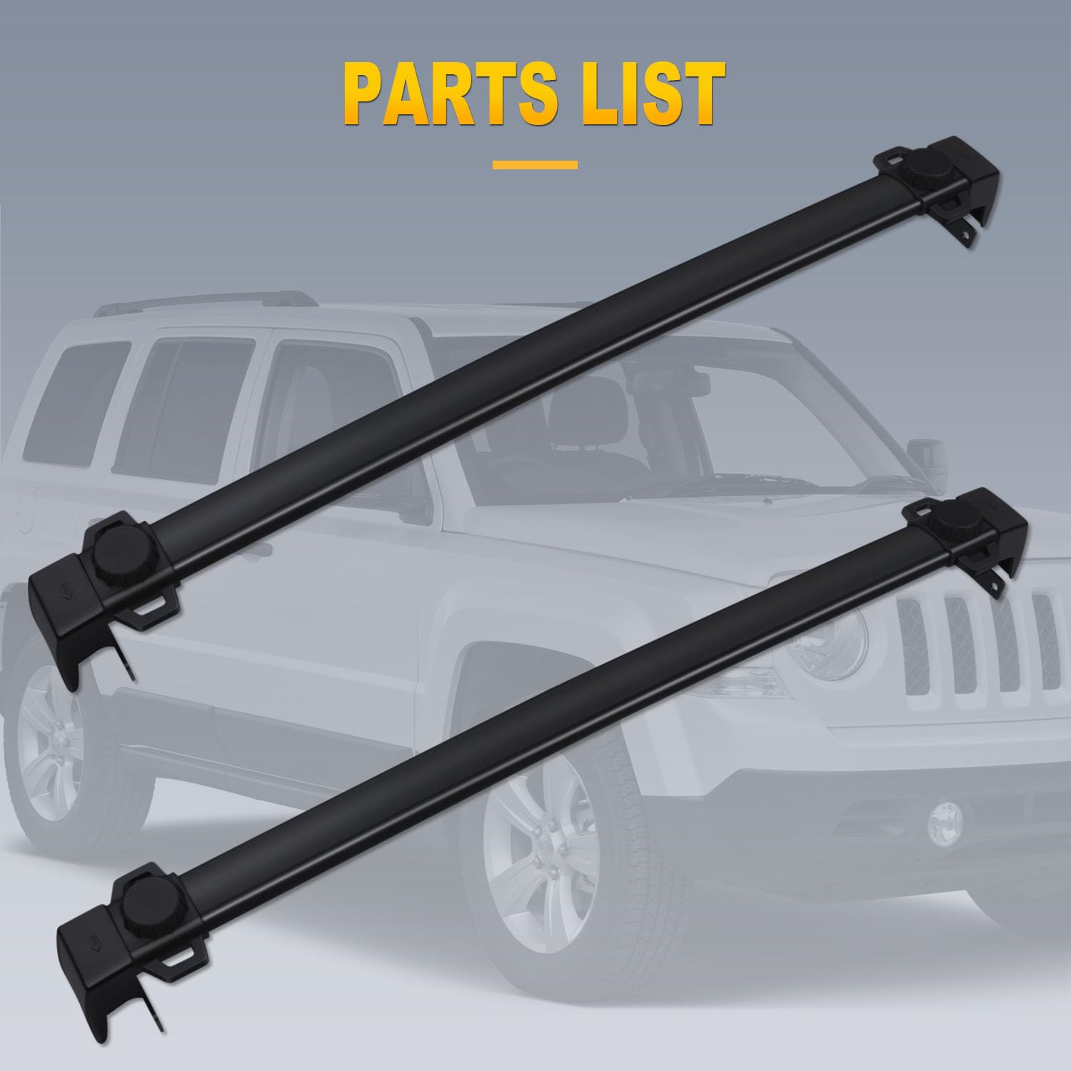 OCPTY Universal Roof Rack Cross Bars - Heavy Duty Cargo Carrier for Jeep Compass 2017-2020 Models | Perfect for Camping, Road Trips & Outdoor Adventures