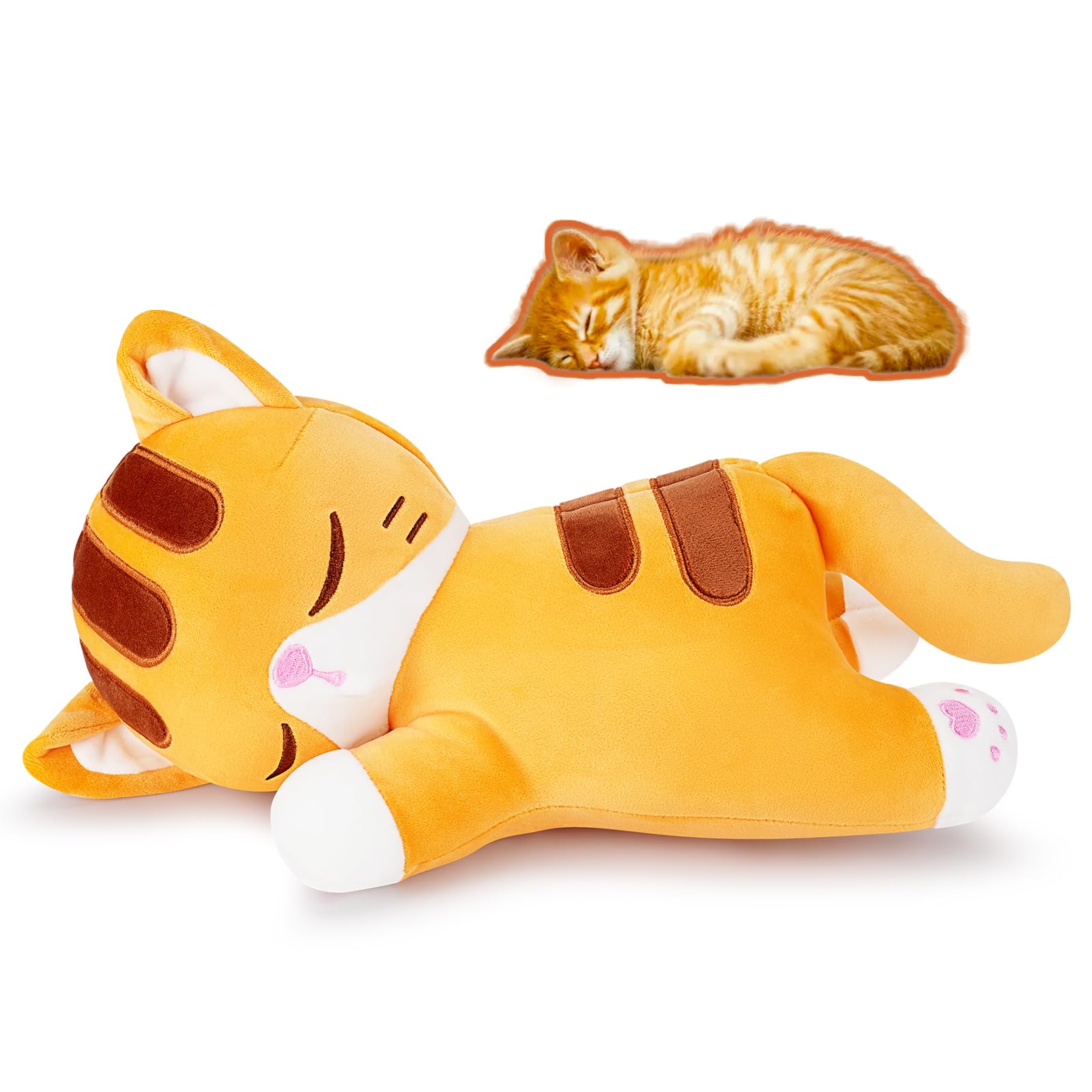 Achwishap Orange Cat Stuffed Animal Plush Pillow - 14