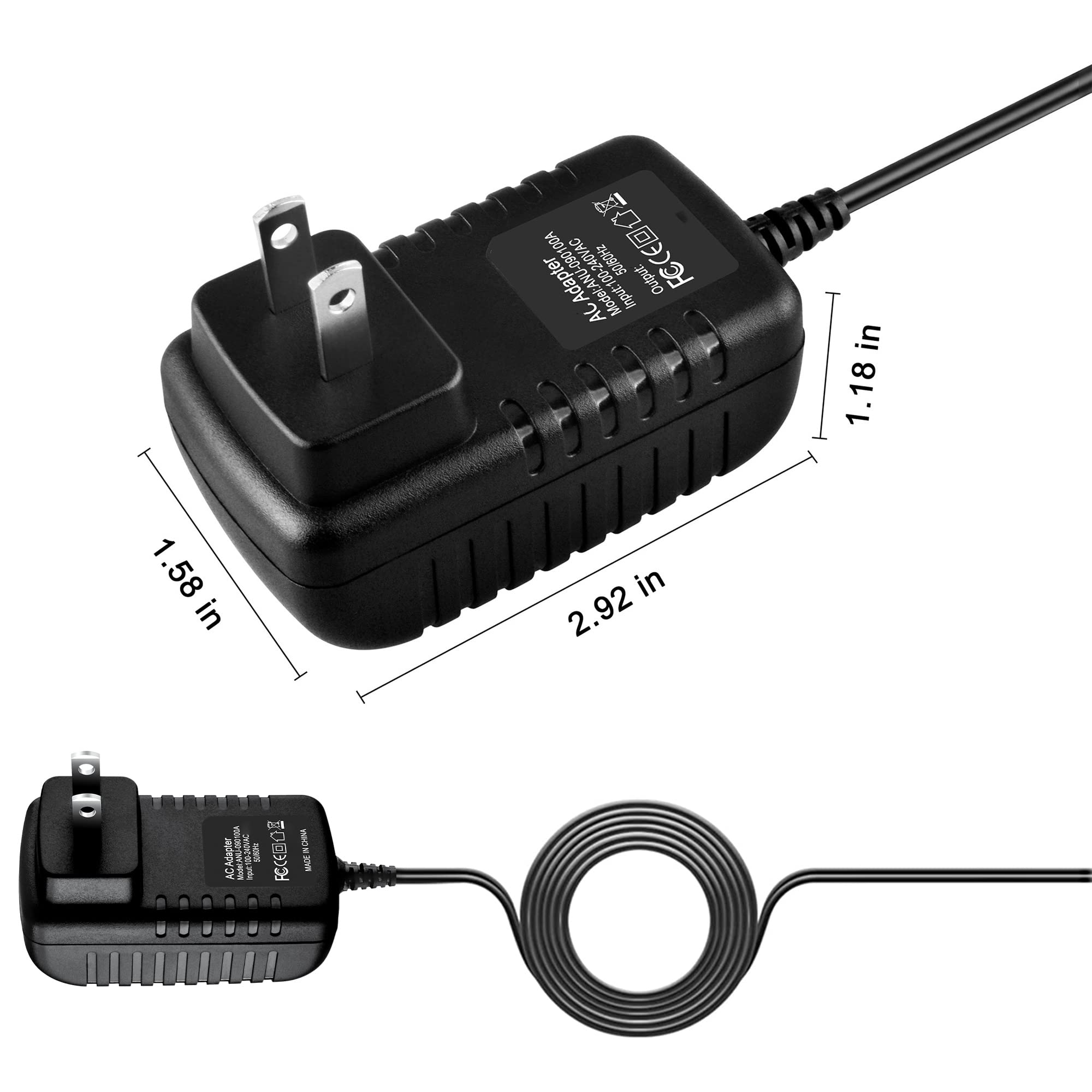 AC/DC Power Adapter Replacement for Sharper Image SI686 S1686 CD Radio Clock Sound Soother - Compatible Power Supply for Bedroom, Nursery & Office Use