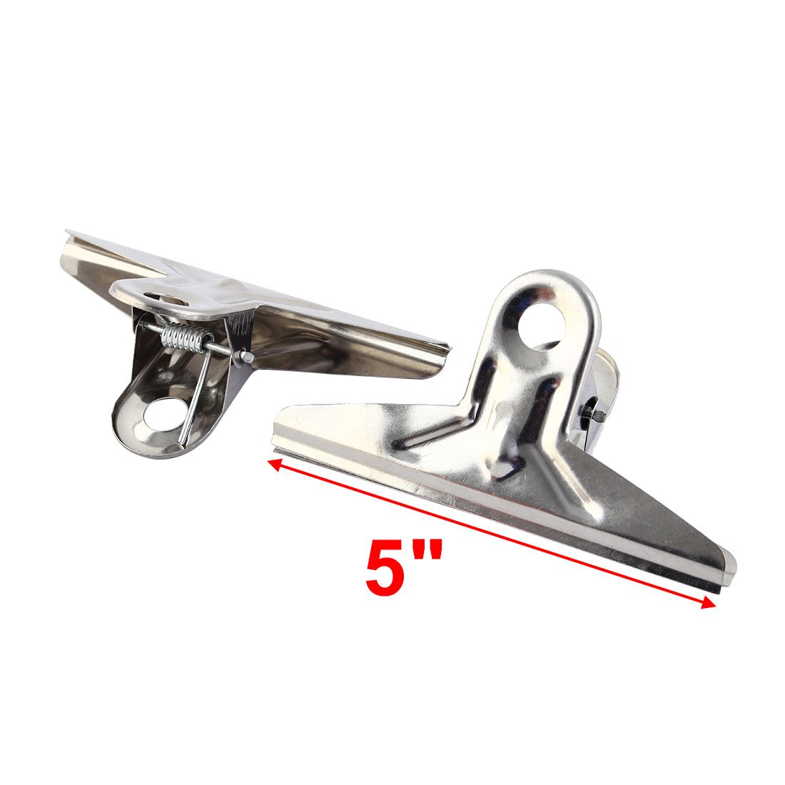uxcell 2-Pack 5-Inch Heavy Duty Binder Clips for Files, Tickets, Documents - Office, School, Home Organization Supplies (Black) - Perfect for Organizing Papers, Photos, Artwork and Bulletin Boards