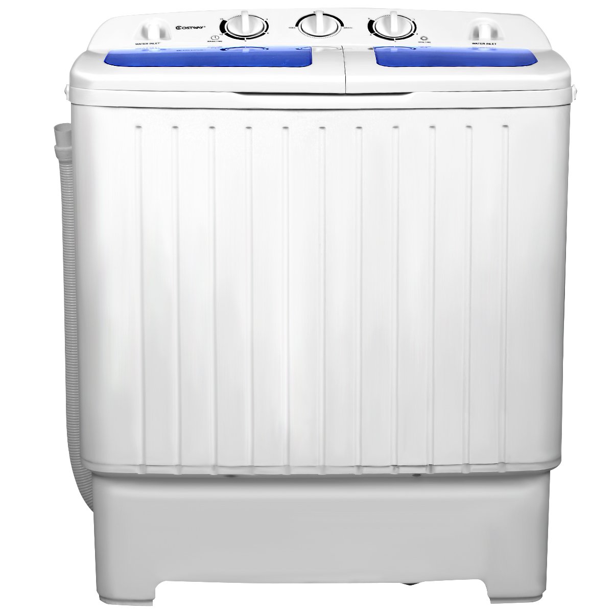 Portable Mini Compact Twin Tub Washing Machine 17.6lbs Capacity - Lightweight Laundry Washer with Spin Dryer, Blue & White - Perfect for Apartments, RVs, Camping & Small Spaces