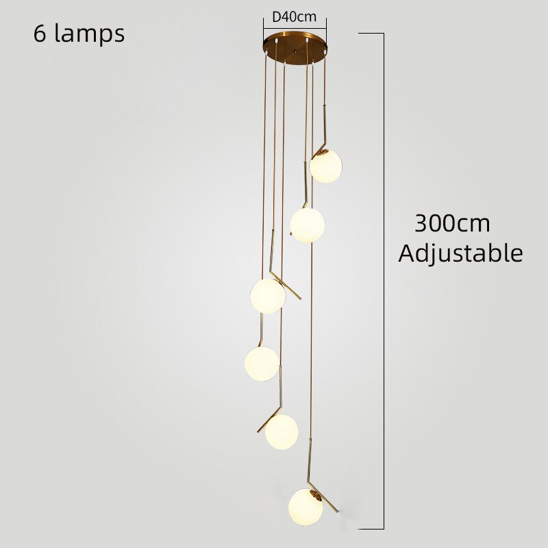 Elegant Glass Ball Chandelier - Modern Crystal Ceiling Light Fixture for Dining Room, Living Room & Bedroom Decor