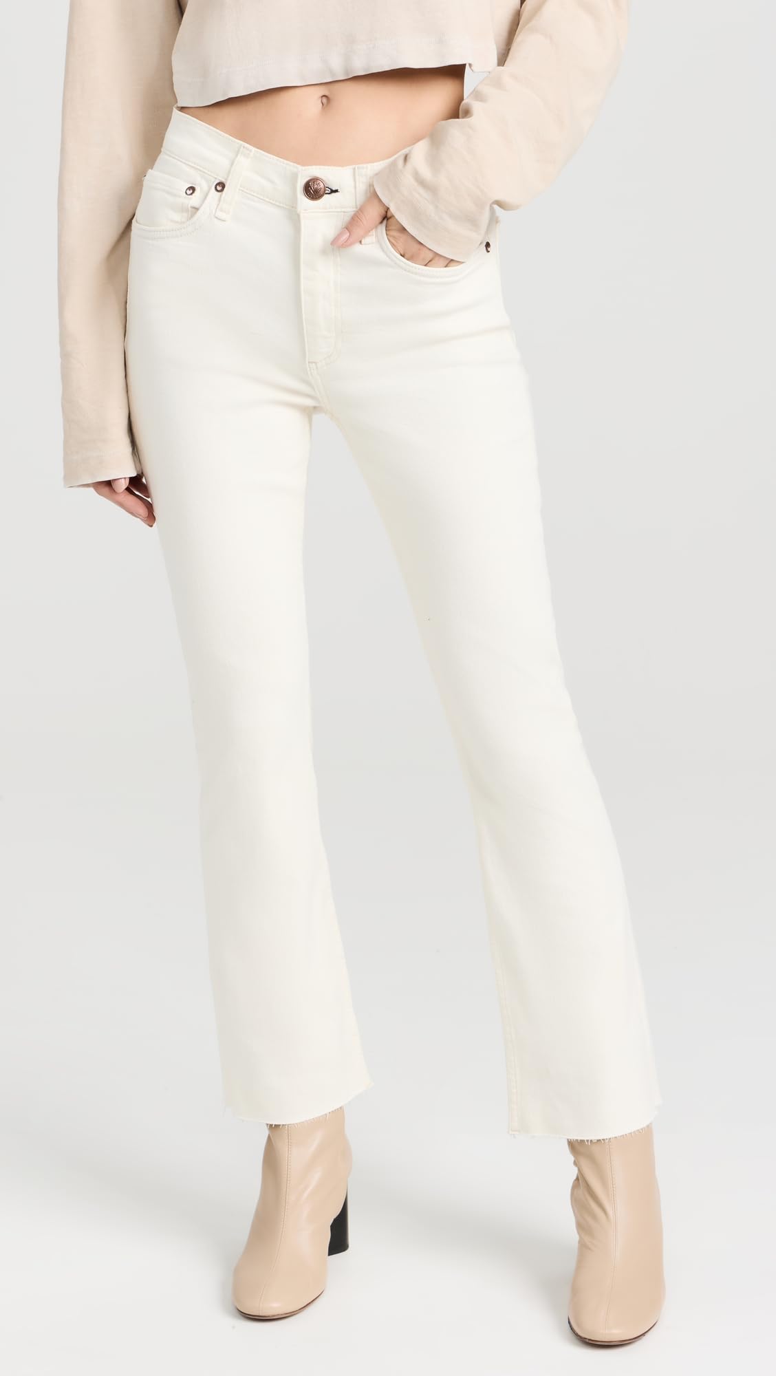 rag & bone Women's Peyton Ankle Bootcut Jeans - High Waist Stretch Denim Pants for Casual & Night Out | Perfect for Fall & Winter Fashion