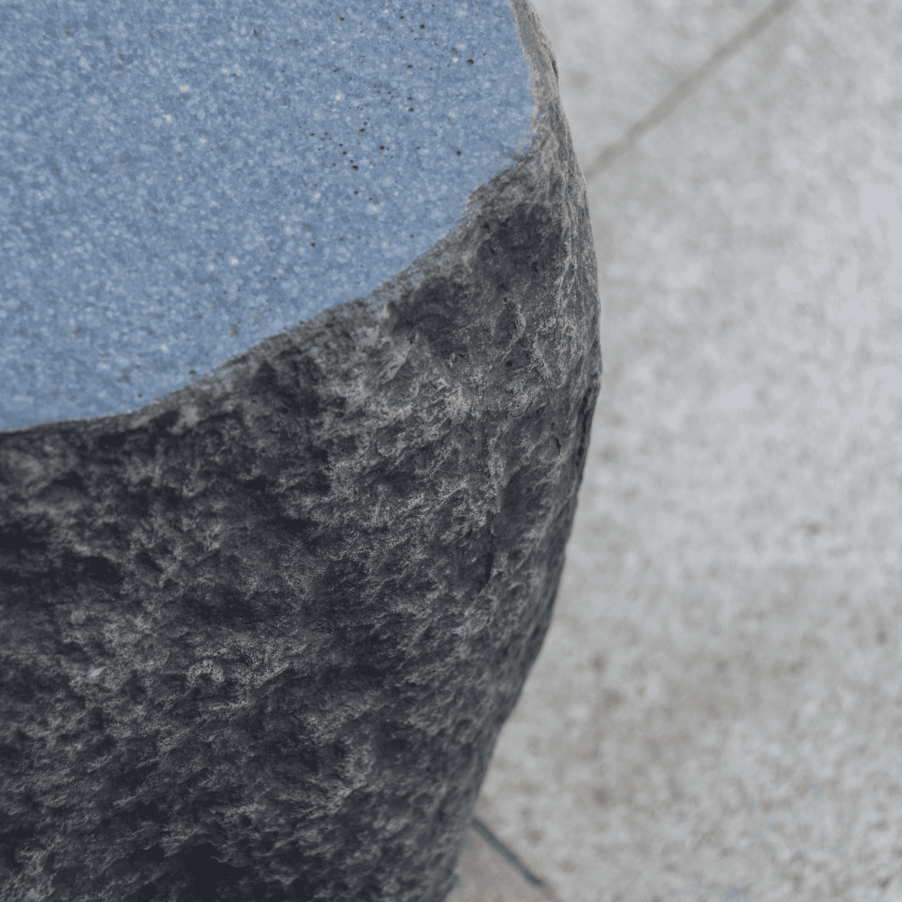 Boulder Outdoor Concrete Seat One - Durable & Weather-Resistant Garden Bench for Patio, Backyard, and Park Seating