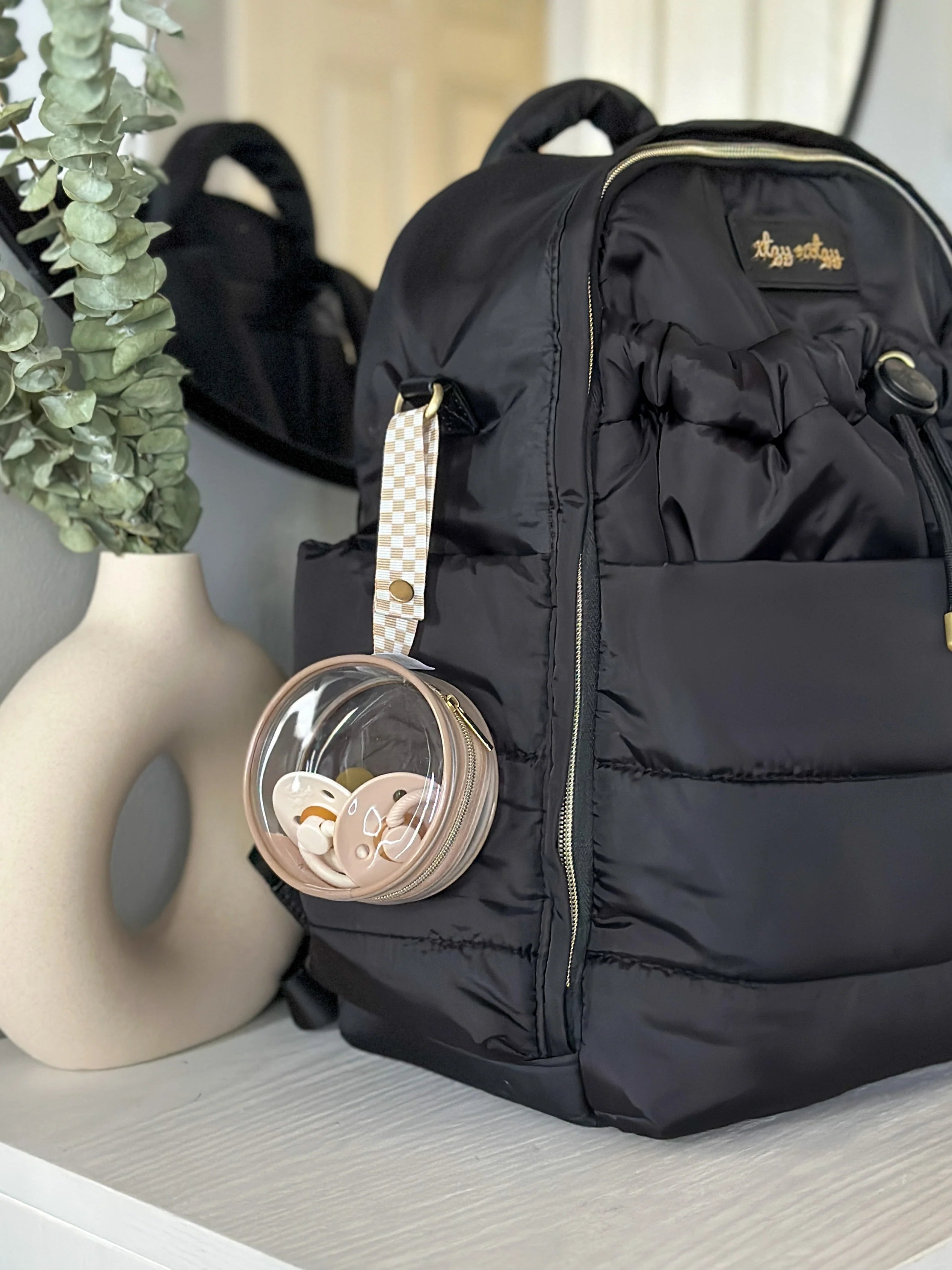 Itzy Ritzy Clean & Clear Pacifier Holder - BPA-Free Baby Pacifier Case for On-the-Go - Perfect for Diaper Bags, Strollers & Travel Accessories