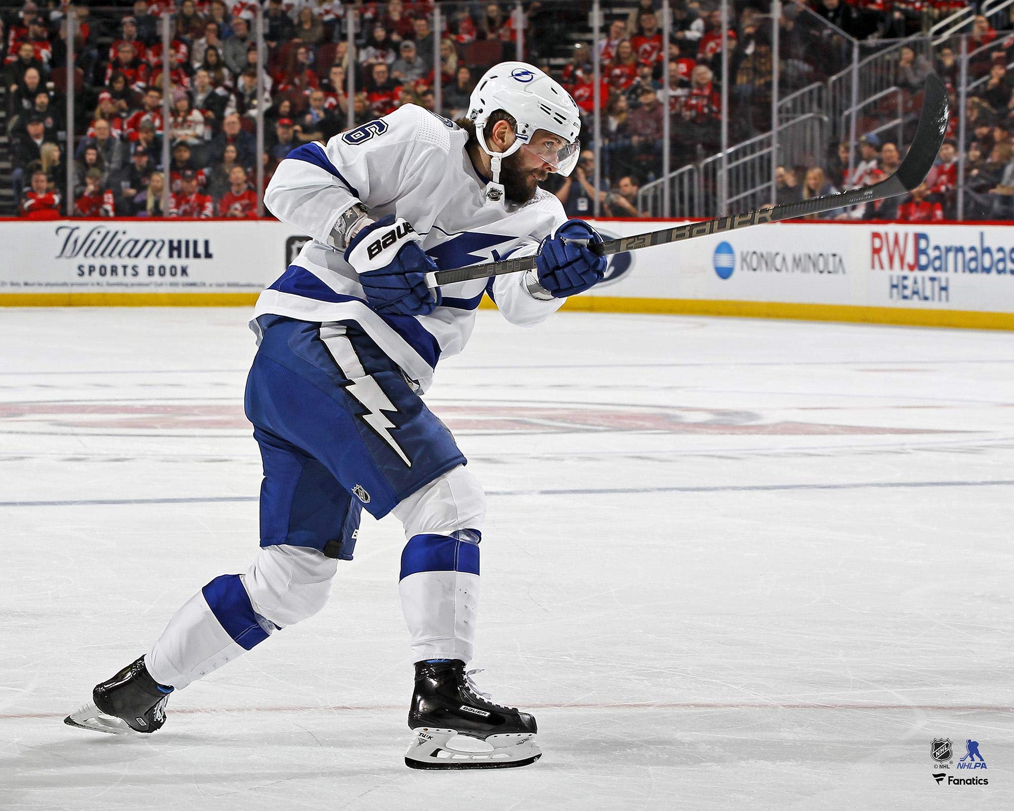 Nikita Kucherov Tampa Bay Lightning Unsigned White Jersey Action Photo - Authentic NHL Wall Art & Prints for Hockey Fans & Sports Decor