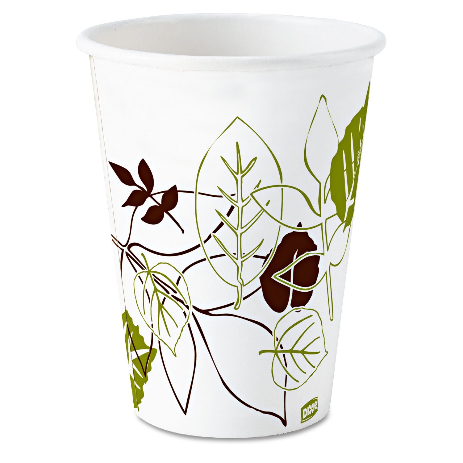 Dixie 2338PATH 8oz Poly-Lined Hot Cups - Pack of 1000, White with Pathways Design - Perfect for Coffee, Tea, and Hot Beverages at Offices, Cafes, and Events