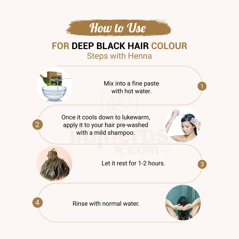 Gulmohar 100% Organic Indigo Powder for Natural Hair Color & Care | Chemical-Free Black Hair Dye | 100g | Safe for DIY Hair Coloring at Home