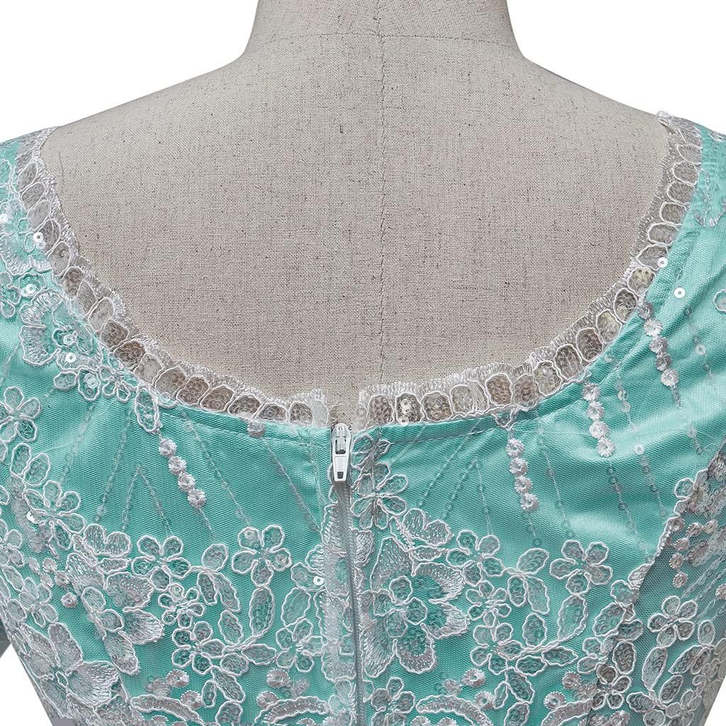 Kate Sharma Cosplay Dress | Regency Style Women's Tea Party Green Gown | Perfect for Bridgerton Themed Events, Historical Reenactments & Costume Parties