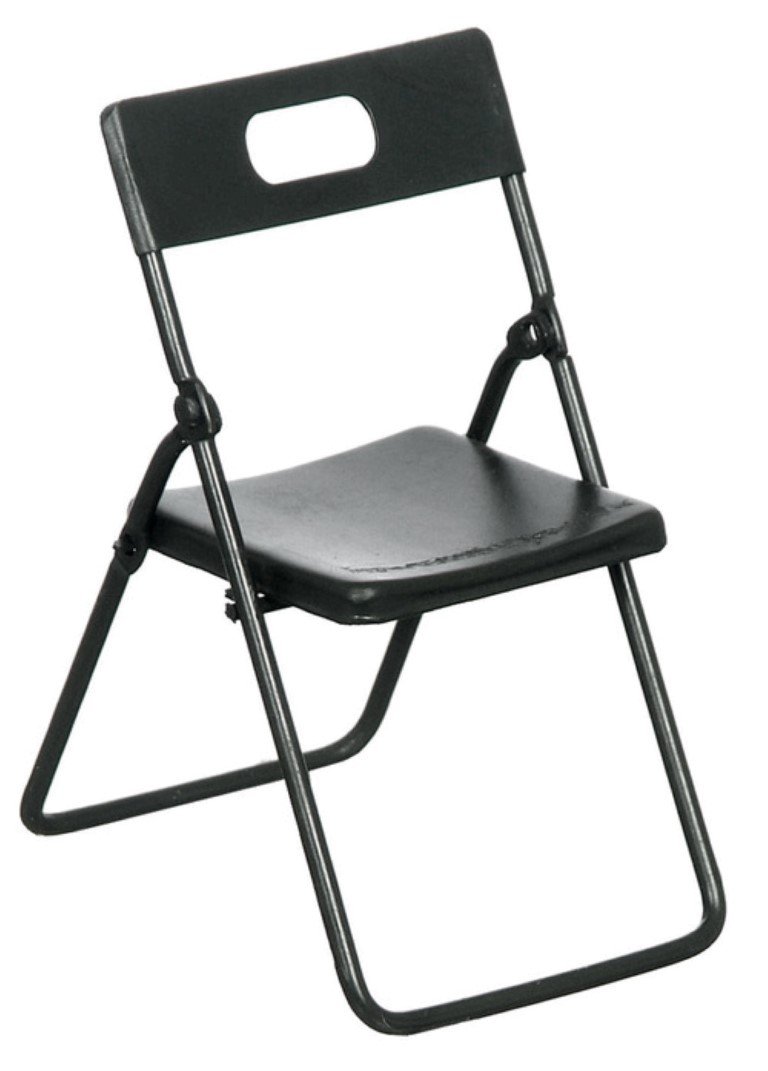 Aztec Imports Miniature Dollhouse Furniture Set - 5-Piece Black Metal Folding Table & Chairs for Dollhouse Decor, DIY Crafts, and Collectors | Perfect for Miniature Displays, Doll Accessories, and Model Scenes