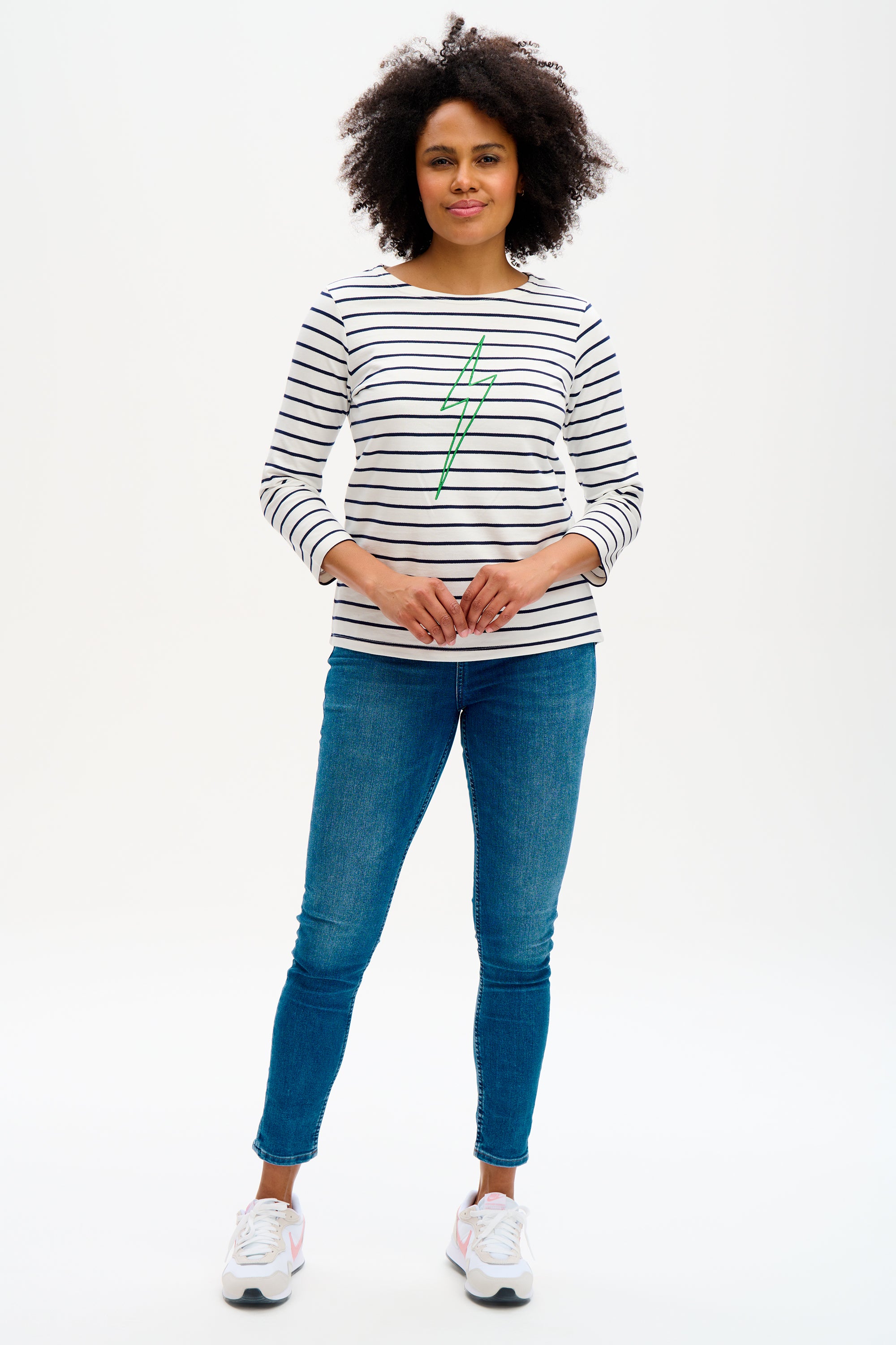Brighton Women's Green Flash Lightning Top - Stylish Casual Blouse for Everyday Wear, Work & Outings