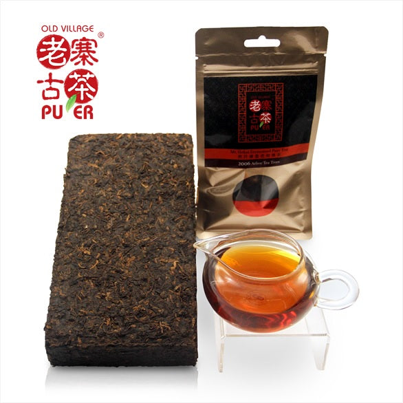 Premium 2006 Mt. Hekai Arbor Tree Fermented Pu-Erh Tea Brick - Aged Ripe Pu-Erh with Camphor Aroma - Perfect for Tea Ceremonies, Gifts & Relaxation