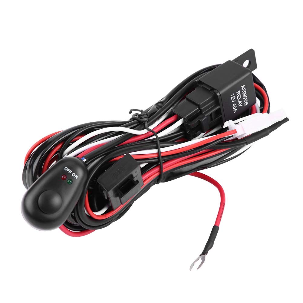 Ymiko 180W Power Switch & Wiring Harness Kit with Fuse Relay - On/Off Switch for LED Light Bars, Off-Road Lights & Car Accessories | Perfect for Trucks, Jeeps & 4x4 Vehicles