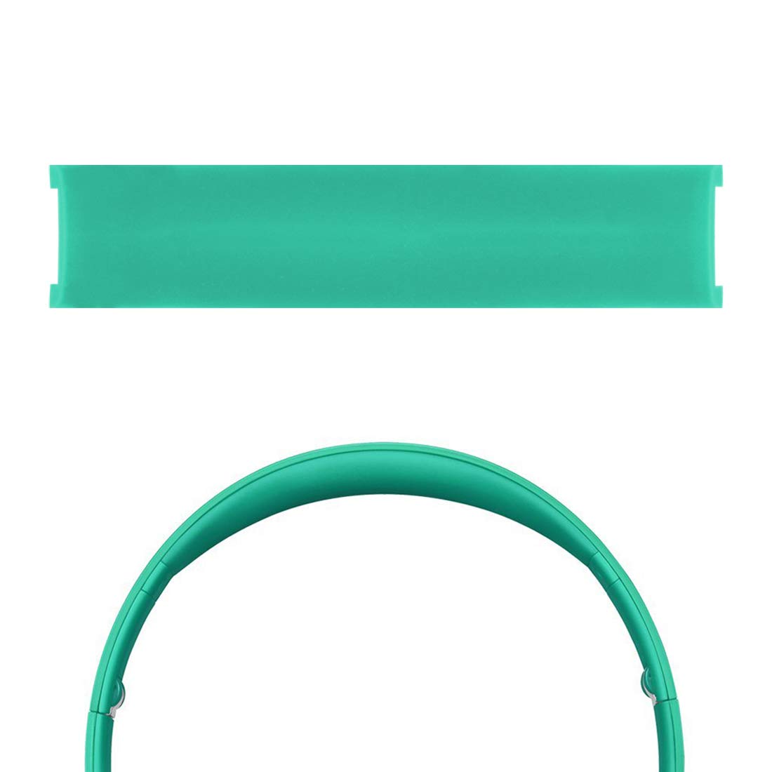 Geekria Protein Leather Headband Pad Replacement for Beats SoloHD & Solo1.0 Headphones - Light Green Top Cushion Cover Repair Part | Comfort Upgrade for Gaming, Music & Travel