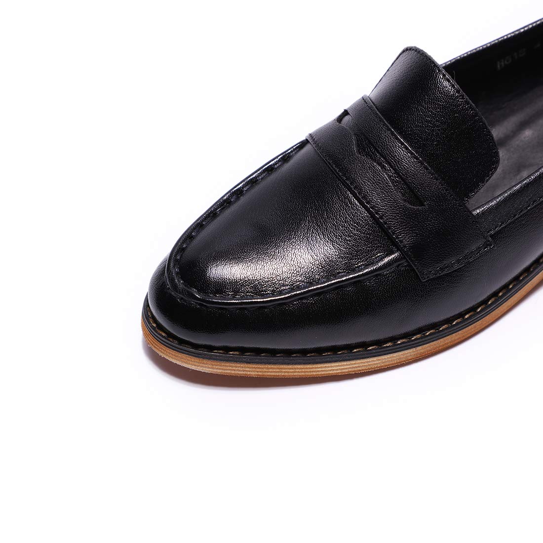 Women's Classic Leather Penny Loafers - Slip-On Dress Casual Flats for Office & Work | Comfortable & Stylish Ladies Shoes for Business, Travel & Everyday Wear
