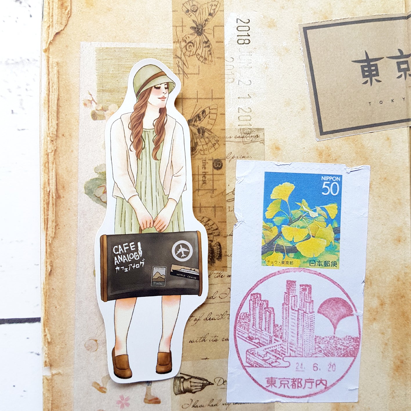 Vintage Cafe Analog X Windry R Wanderlust Girls Stickers in Tin - Perfect for Scrapbooking, Journals & DIY Crafts
