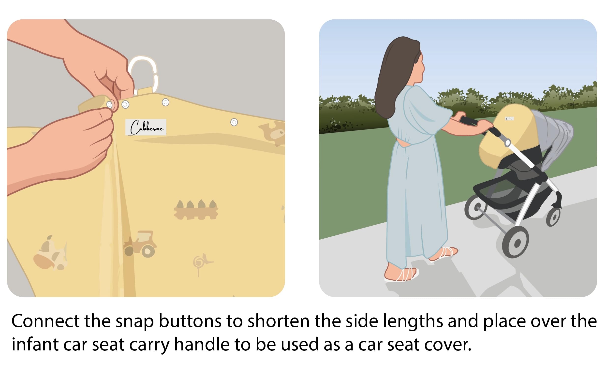 Universal Car Window Shade for Babies & Toddlers - Adjustable Sunshade, Nursing Cover & Car Seat Protector | Newborn Travel Essential for Moms & Infants | Perfect for Road Trips, Daily Commutes & Outdoor Activities