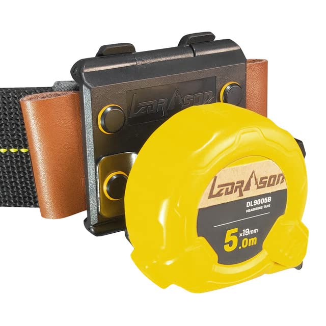 **Heavy Duty Tape Measure Holder & Drill Holster - Tactical Tool Belt Clip with Hook - Small Electrician Pouch for Cordless Tools | Perfect for Construction, DIY & Electrician Work**