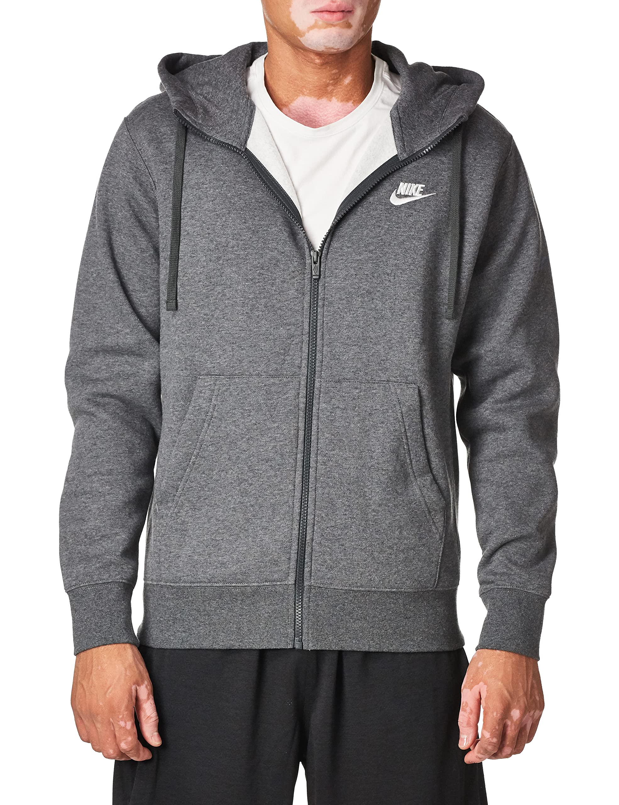 Nike Men's NSW Club Full Zip Hoodie - Lightweight Fleece Jacket for Casual Wear, Gym & Outdoor Activities