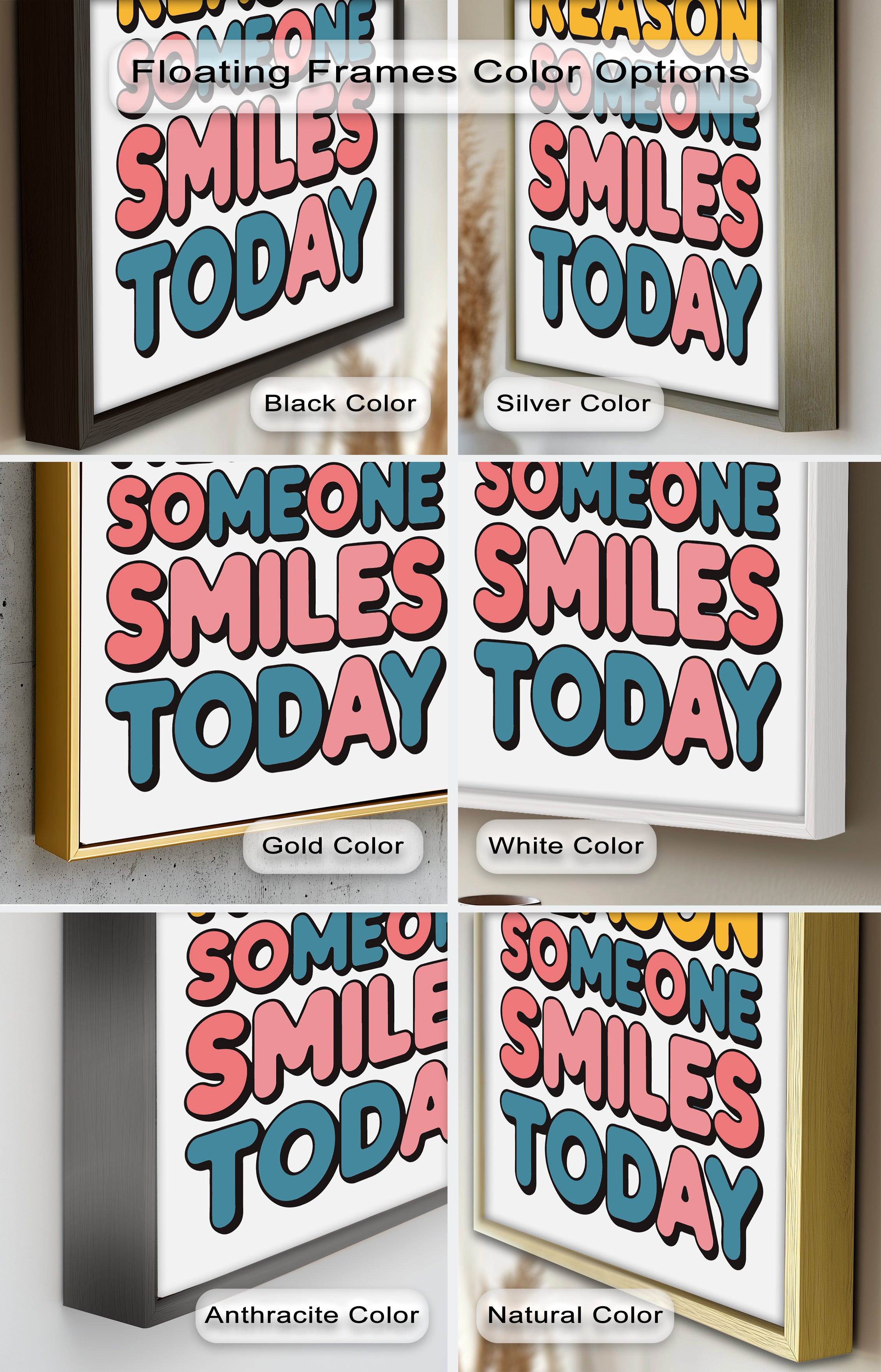 Be the Reason Someone Smiles - Handmade Oil Painting Wall Art for Living Room, Bedroom & Office Decor | Unique Gift Idea for Home & Holidays