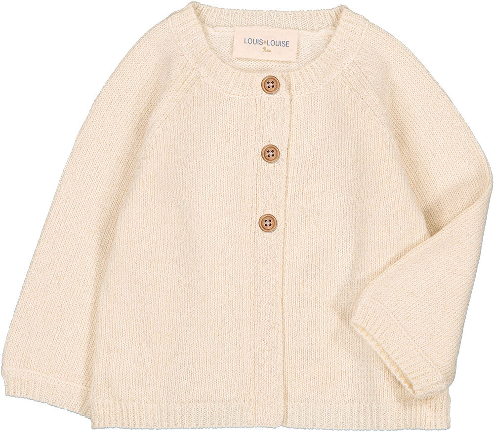 Louis Louise Gulsah Cream Cardigan for Women - Soft Knit Sweater for Fall & Winter | Perfect for Office, Casual Wear & Layering
