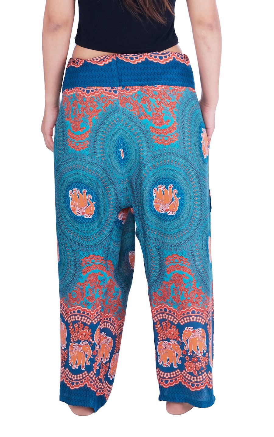 Lannaclothesdesign Women's Thai Fisherman Pants - Yoga Trousers with Wide Legs, Comfortable & Breathable for Yoga, Meditation, Beach & Casual Wear
