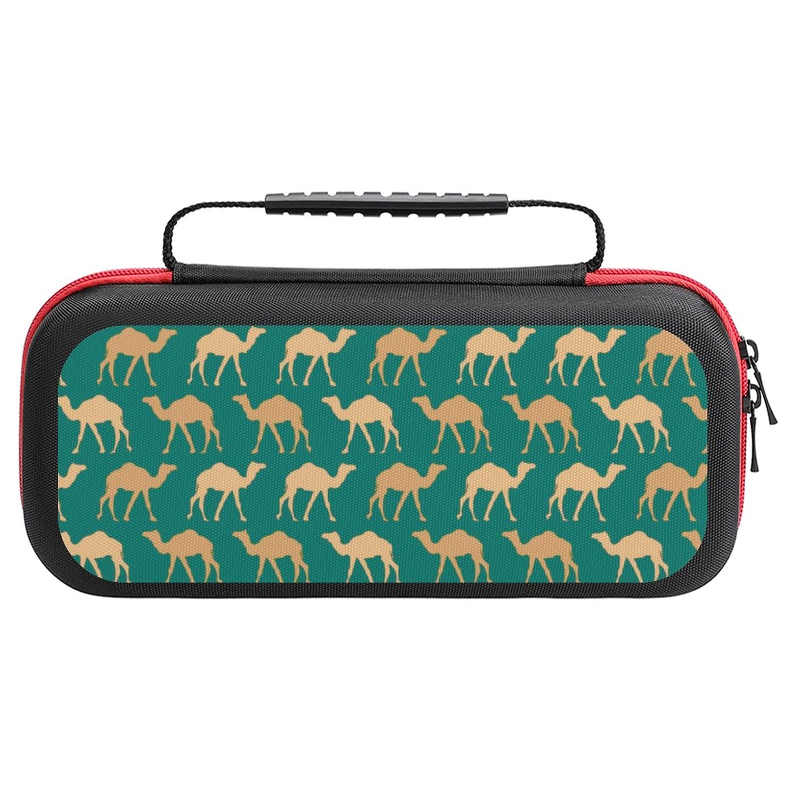 Desert Camel Caravan Printed Travel Case for Nintendo Switch Lite & Accessories - Portable Storage Bag for Gaming, Commuting, and Outdoor Adventures