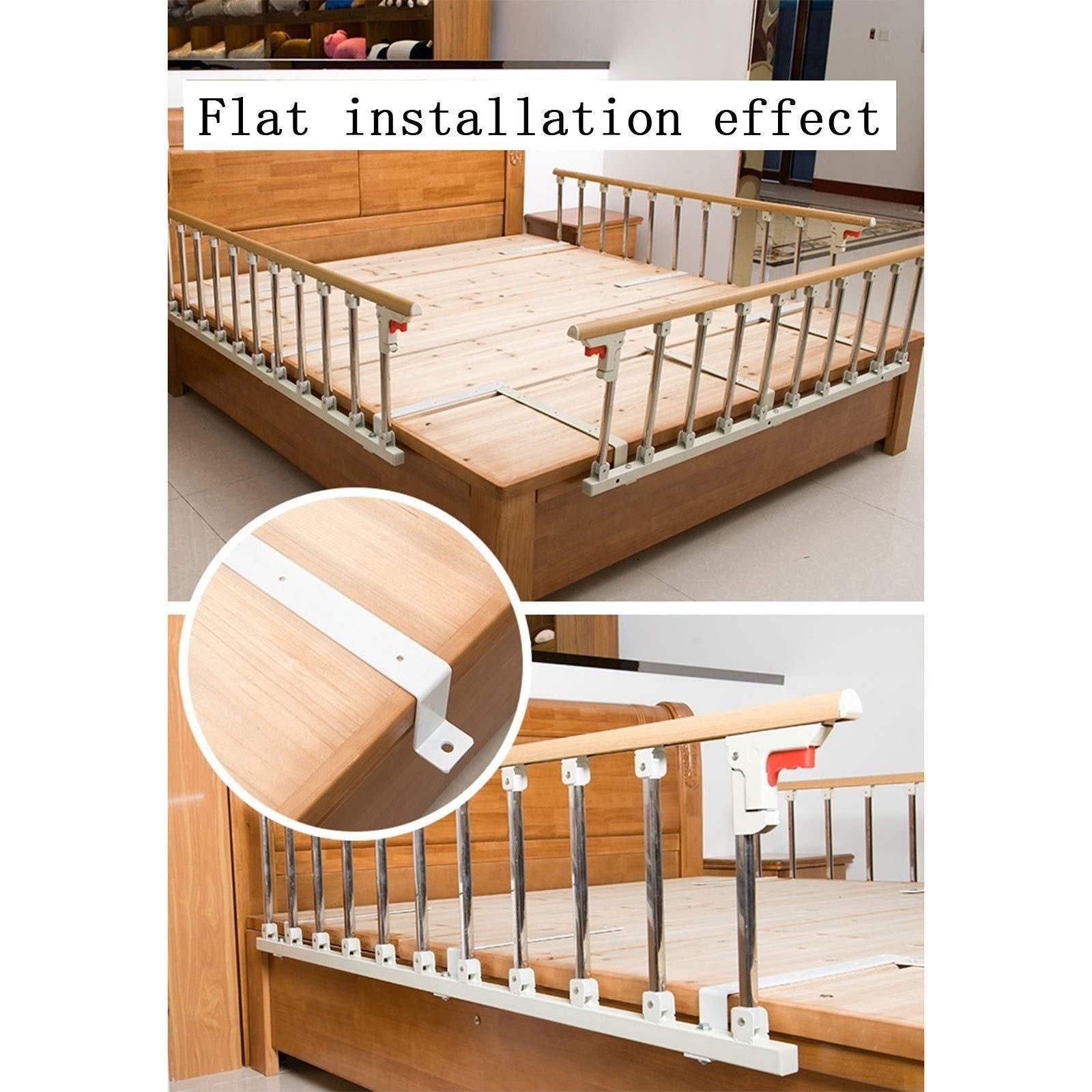 Sturdy & Foldable Bed Rails for Adults - Portable Anti-Fall Bed Guardrail with Assist Handle, Punch-Free Grab Rail for Elderly & Handicap Safety | Ideal for Home Care, Hospitals & Mobility Assistance