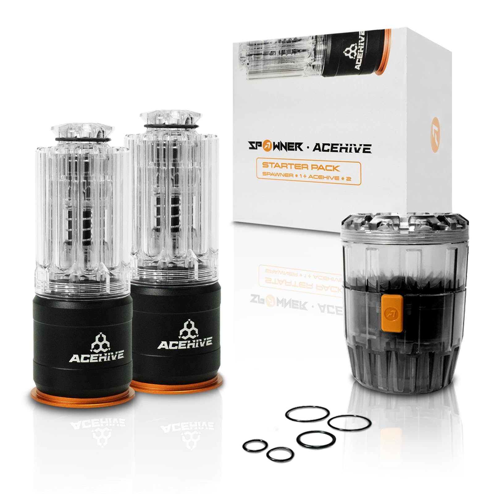 ACETECH 40mm Airsoft Grenade AceHive Set - High Capacity BB Launcher for Fast Reload - Perfect for Milsim, CQB & Outdoor Airsoft Battles