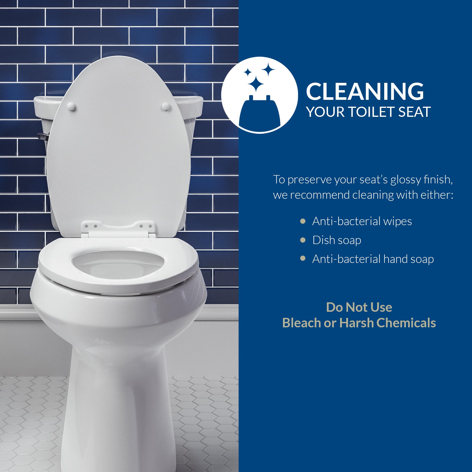 Mayfair Padded Toilet Seat - Soft Vinyl Cushioned Wood Core Toilet Seat with Secure Hinges, Easy to Clean Round Bone White - Perfect for Elderly, Disabled & Comfort Seekers at Home or Healthcare Facilities