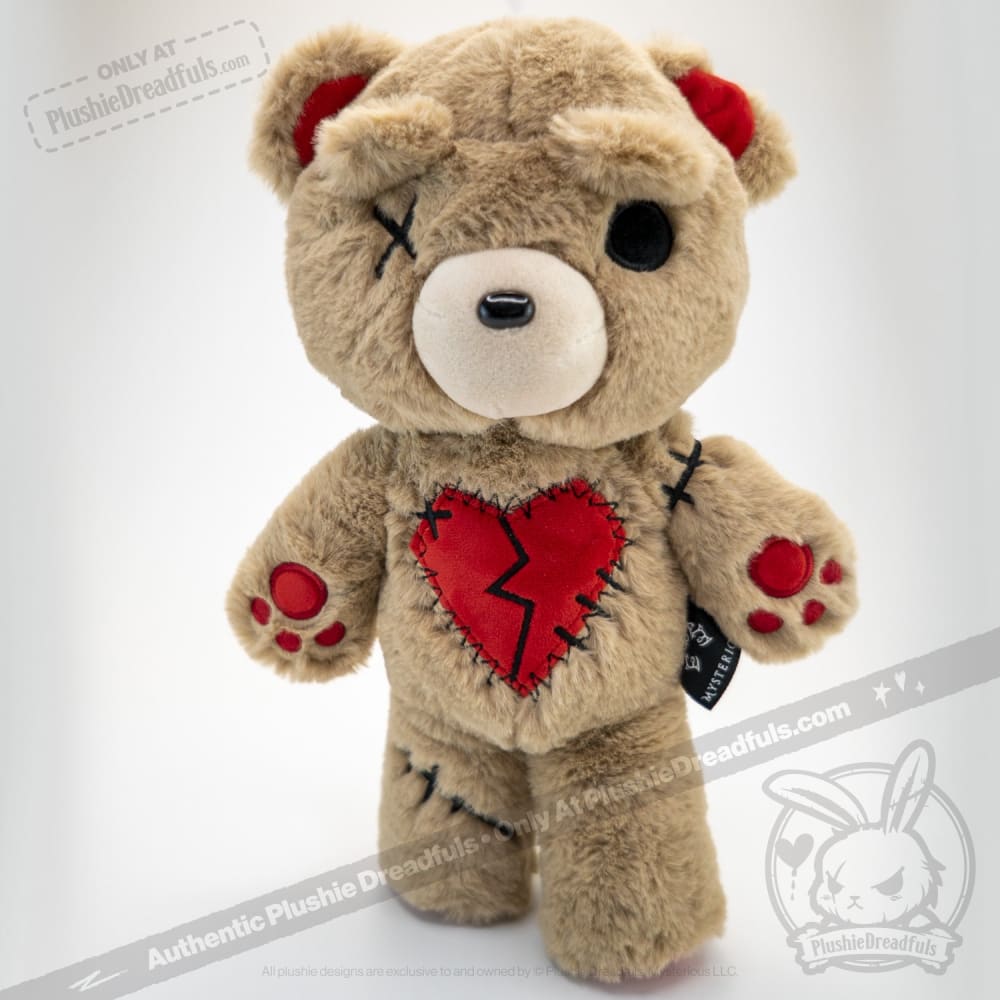 Plushie Dreadfuls Love Bear - Soft Stuffed Animal Toy for Kids, Cute Teddy Gift for Valentine's Day, Birthday & Christmas - Perfect for Cuddling, Decor & Emotional Support