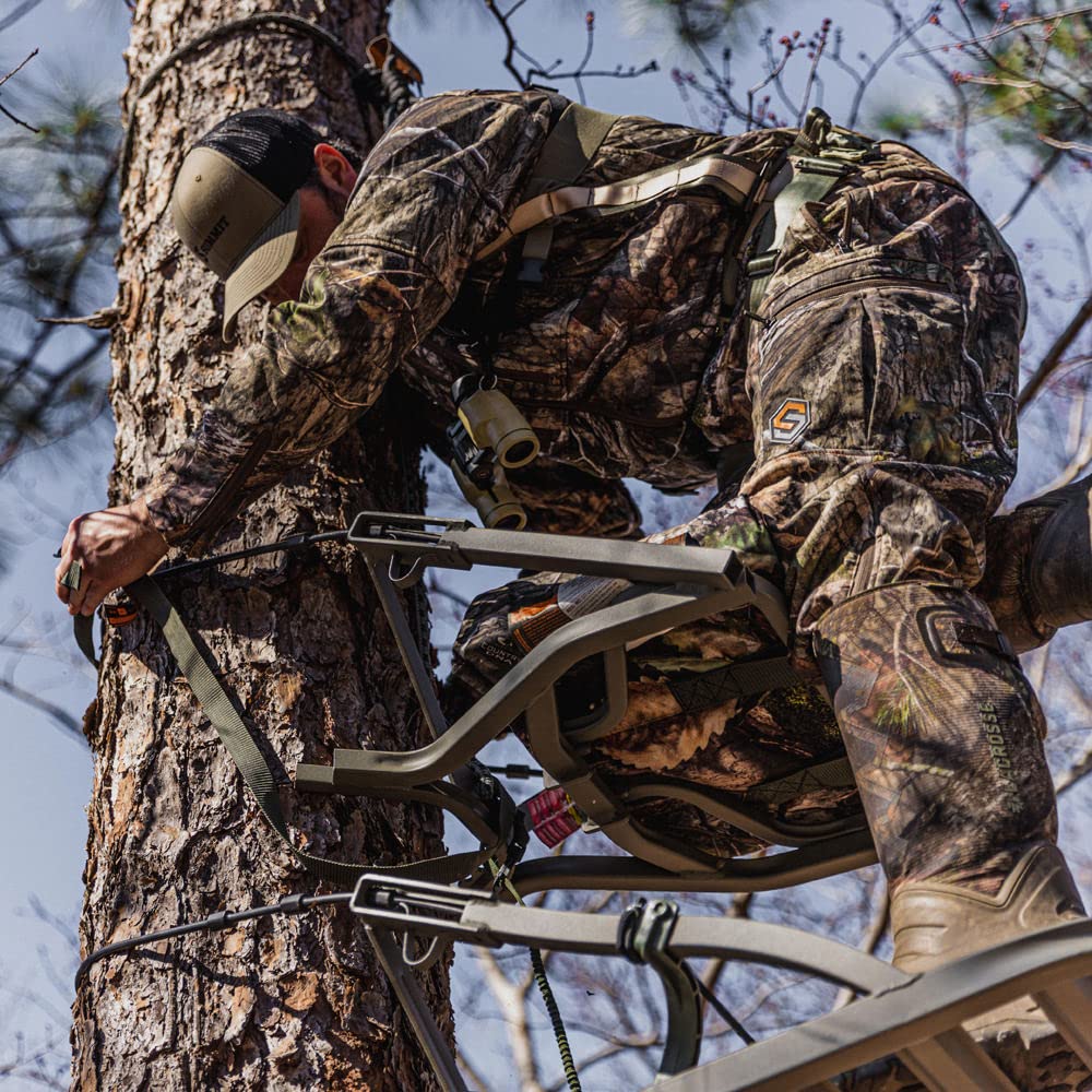 Summit Treestands OpenShot SD Climbing Treestand - Mossy Oak Camo Hunting Tree Stand for Deer Hunting | Lightweight & Quiet Design for Outdoor Adventures
