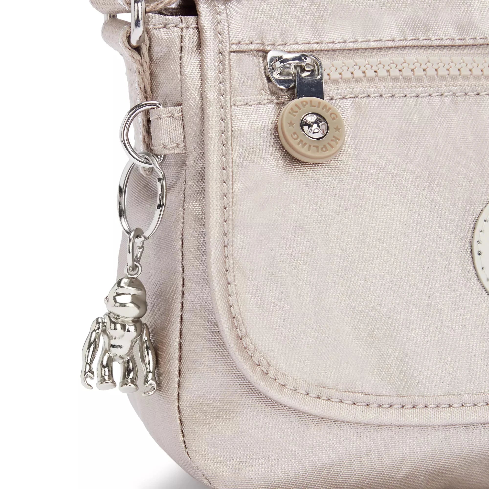 Kipling Sabian Metallic Crossbody Mini Bag - Stylish Small Shoulder Purse for Women | Perfect for Travel, Shopping & Everyday Use (Metallic Glow)