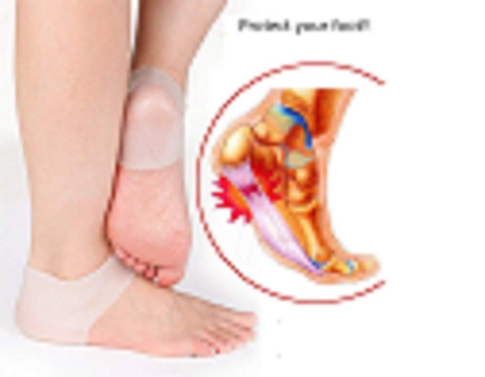 Naivete Moisturizing Gel Heel Socks - Cracked Foot Care & Skin Protection - Transparent Silicone Heel Protectors for Dry Feet - Perfect for Overnight Hydration & Comfortable Walking