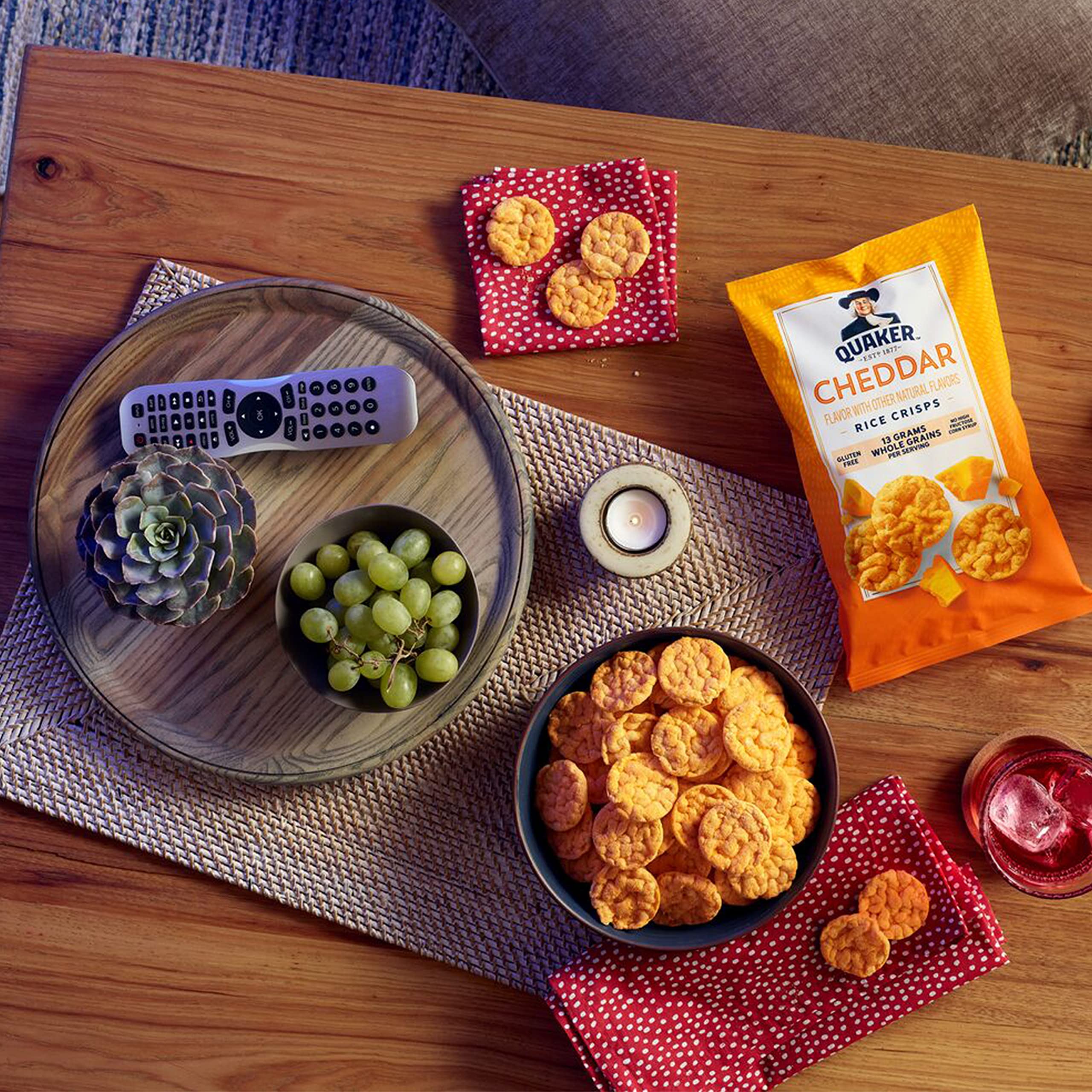 Quaker Gluten Free Rice Crisps - 3 Flavor Savory Variety Pack (Pack of 30, 0.67oz Single Serve Bags, 20.1oz Total) - Perfect for Snacking, Lunch Boxes & On-The-Go