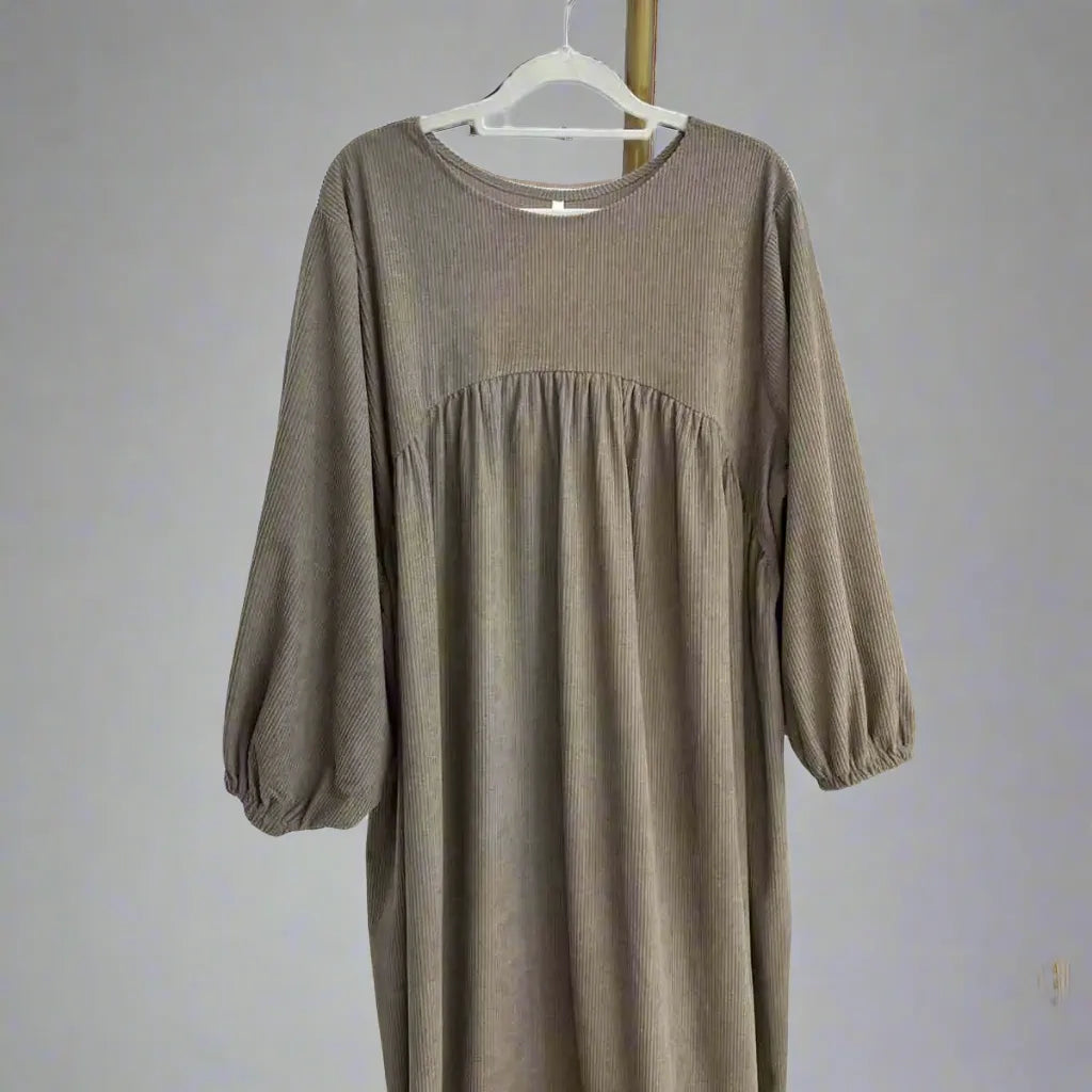 Stylish Winter & Fall Thick Corduroy Abaya Dress for Women - Modest Islamic Fashion for Daily Wear & Special Occasions