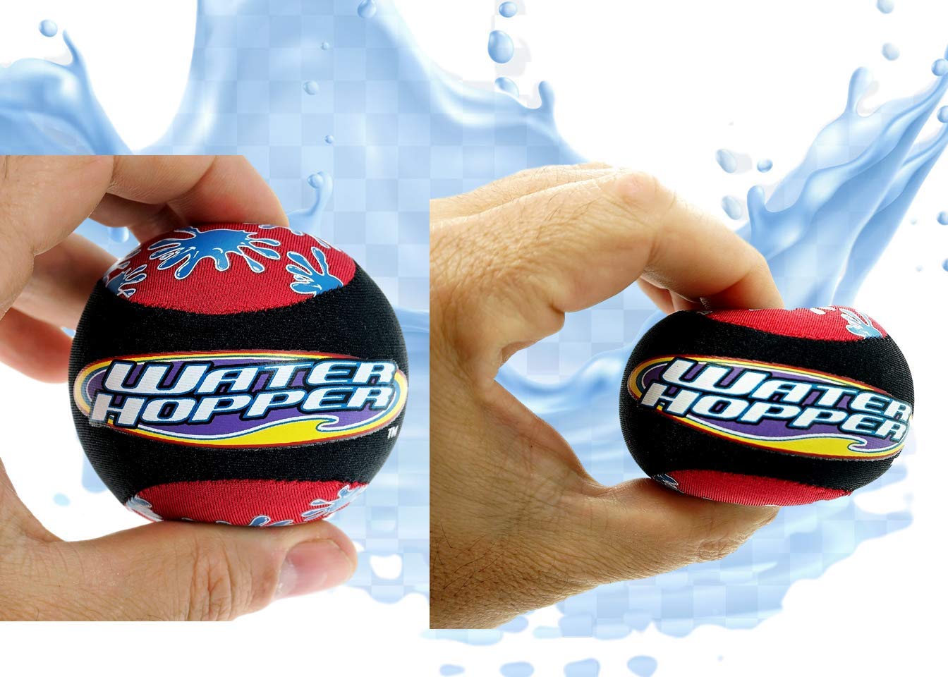 JA-RU Water Skip Ball (8 Pack) - Bouncy Hopper Ball for Kids - Fun Outdoor Summer Toys for Swimming Pool, Lake & Beach - Perfect Stocking Stuffers & Party Favors - Great for Backyard Play, Birthday Parties & Water Games (880-8B)