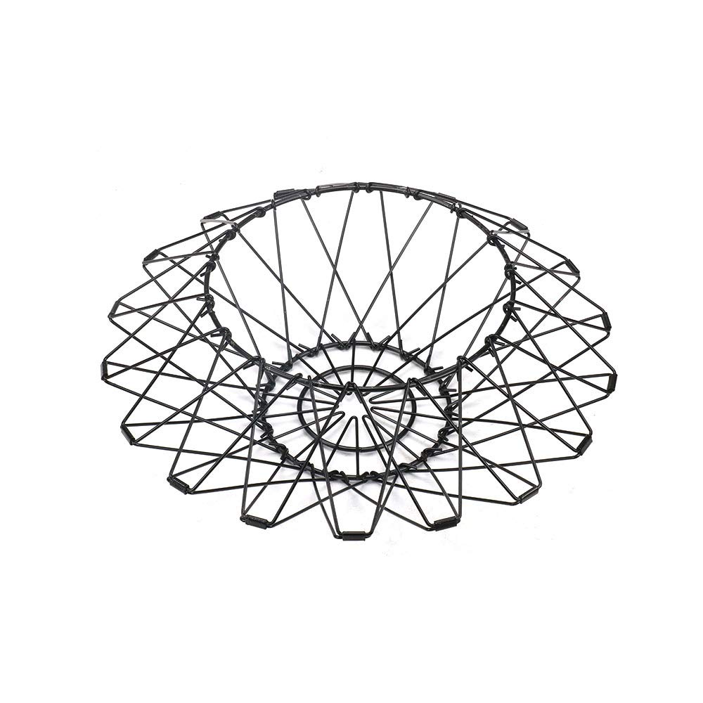 Flexible Black Wire Basket for Fruits, Bread & Decorative Storage - Multi-Purpose Kitchen & Home Organization Solution for Countertop, Pantry, and Tabletop Display
