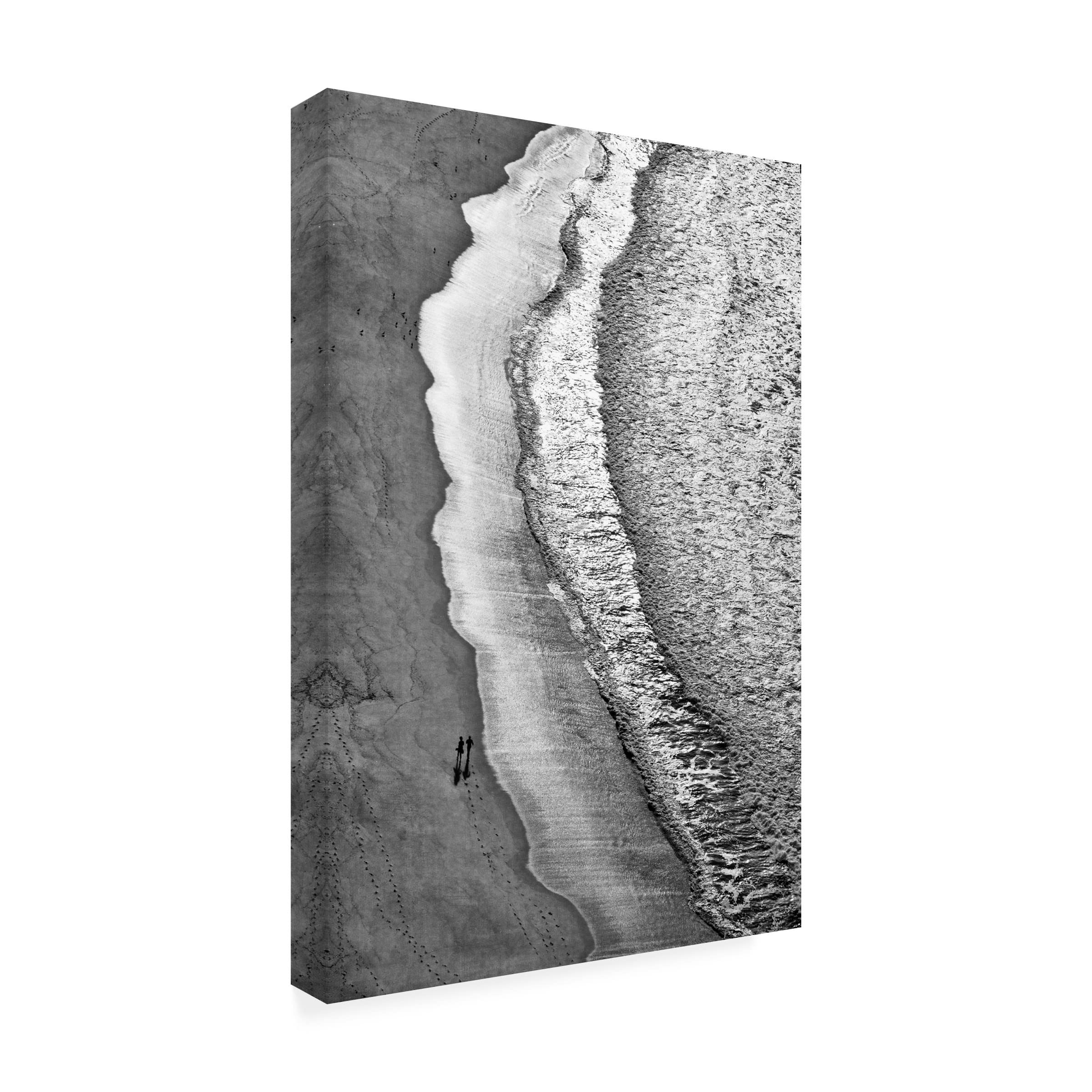 Trademark Fine Art 'Sea Shore' by Carlos Lopes Franco - Stretched Canvas Wall Art for Living Room, Bedroom & Office Decor