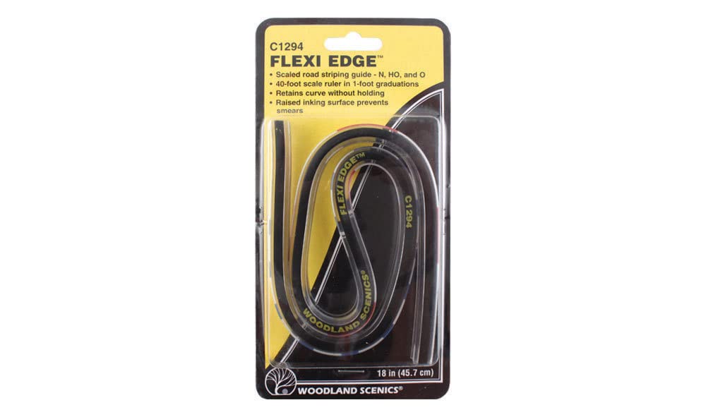 Woodland Scenics Model Railroad Flexi Edge Landscape Border - 18 Inch Flexible Terrain Edging for Realistic Train Scenery | Perfect for HO, N & O Scale Layouts