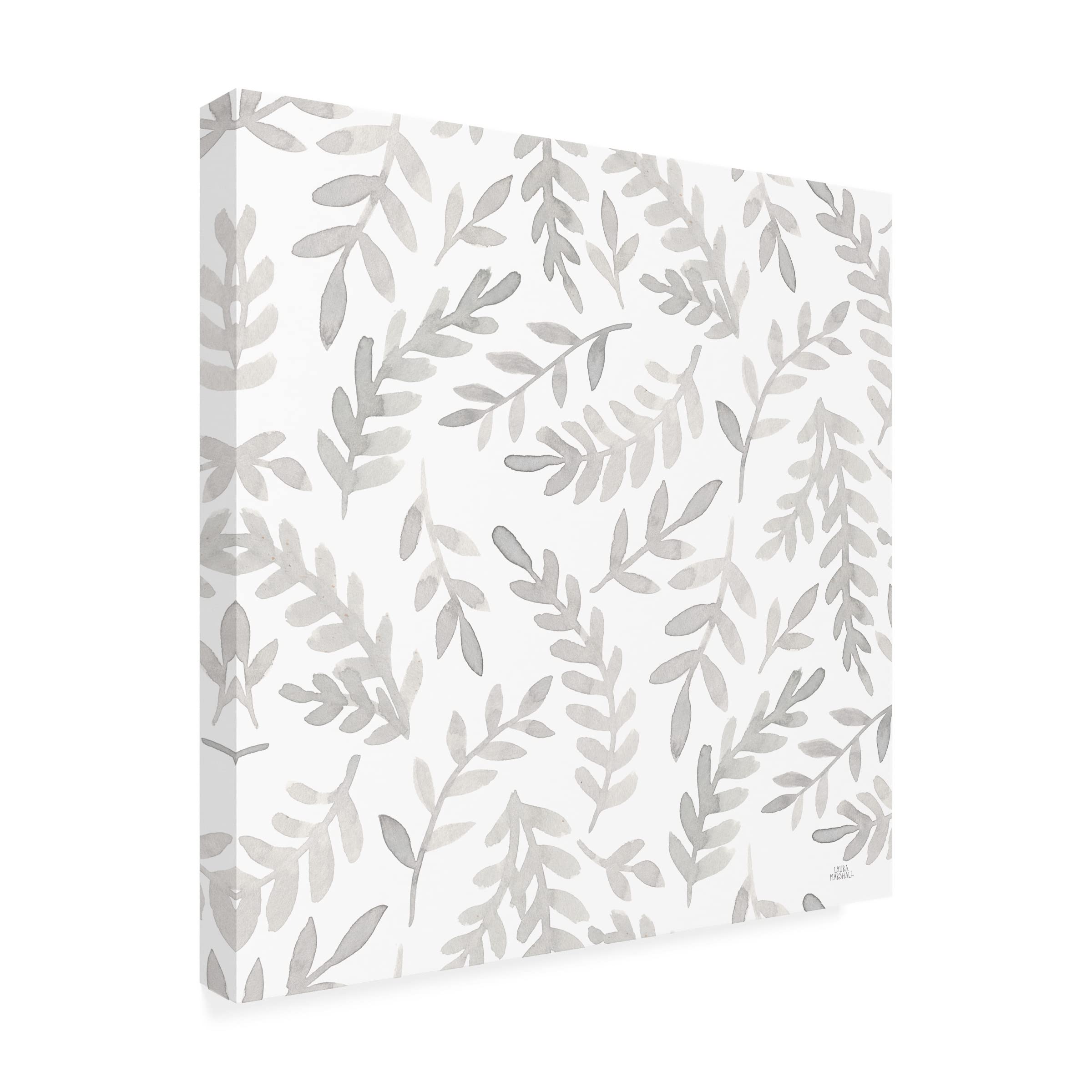 Laura Marshall 'Spring Blooms Pattern IXA' Canvas Wall Art - Floral Home Decor for Living Room, Bedroom & Office - Trademark Fine Art