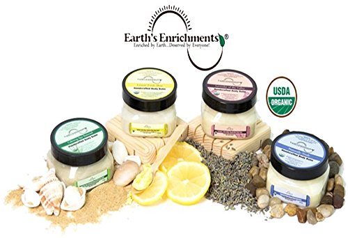 USDA Certified Organic Body Balm - Lemongrass Scented, All-Natural Moisturizer for Dry Skin | Perfect for Daily Hydration & Aromatherapy Relaxation