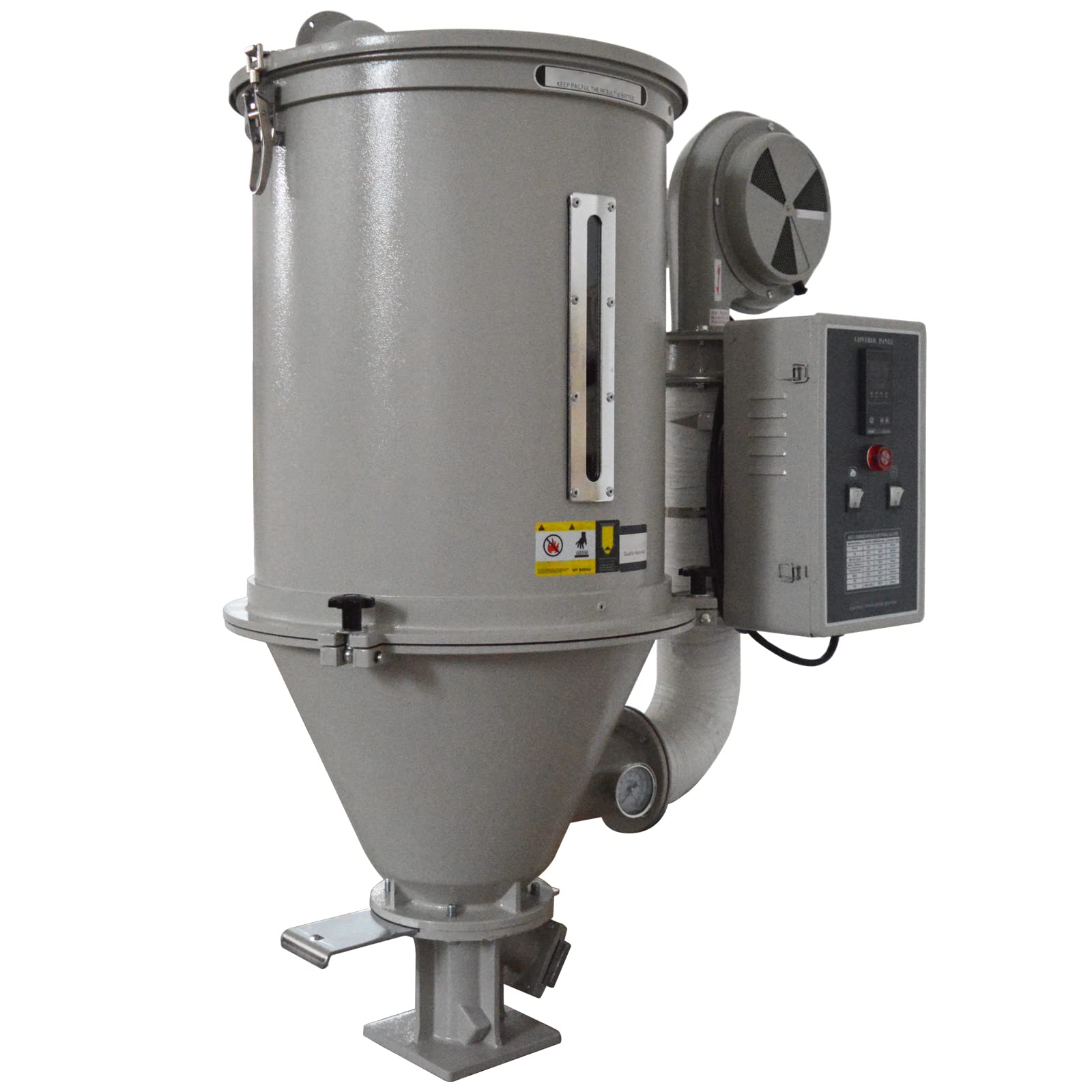 55LBS Hopper Plastic Dryer Machine for PP PE PVC - 220V Industrial Plastic Drying System with Temperature Control | Perfect for Injection Molding, 3D Printing & Plastic Recycling Workshops