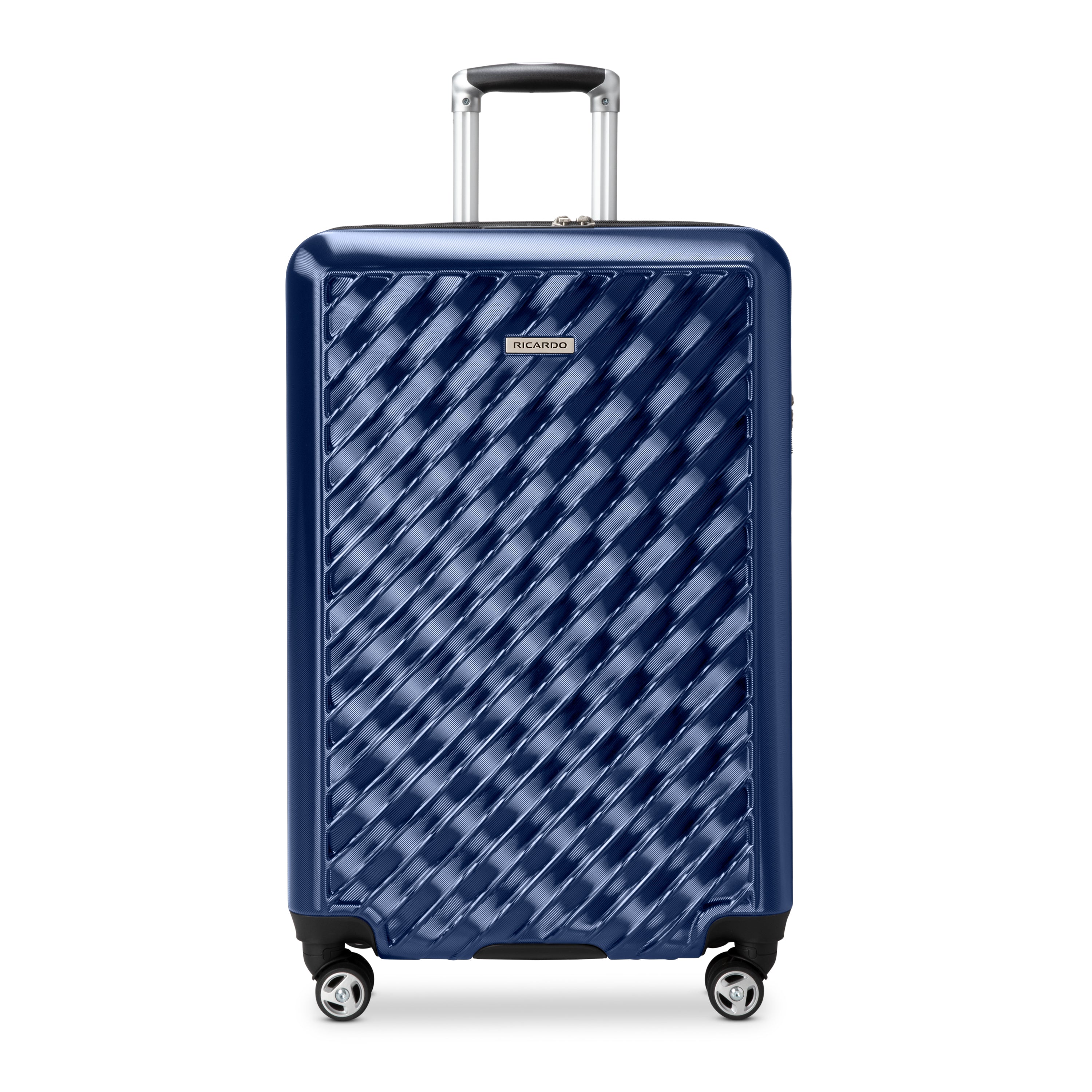 Melrose Hardside Medium Checked Spinner Luggage - 20/24/28 Inch Expandable Suitcase with TSA Lock, Lightweight Durable Travel Luggage for Airplane, Business Trips & Vacation