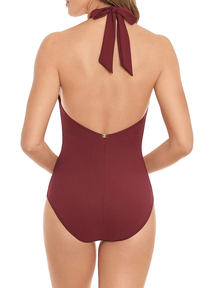 Women's Adjustable Halter One Piece Swimsuit with Soft Cup - Comfortable Bathing Suit for Swimming, Beach Vacation & Pool Party